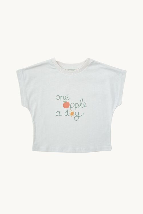 T-shirt enfant / bébé 100% coton imprimé pomme OEKO-TEX