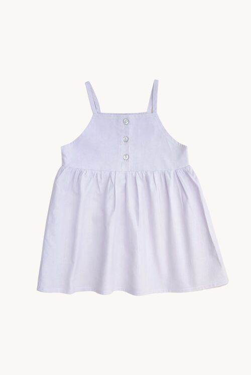 Robe d'été enfant / bébé 100% coton couleur lila lavande