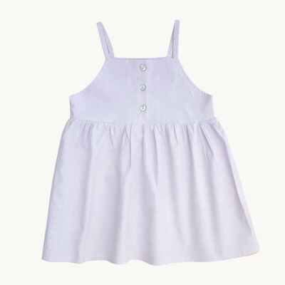 Sommerkleid für Kinder/Babys, 100 % Baumwolle, Farbe Lila-Lavendel