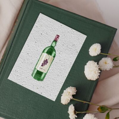 Postcard to plant #56 "Bottle of wine" Set of 10