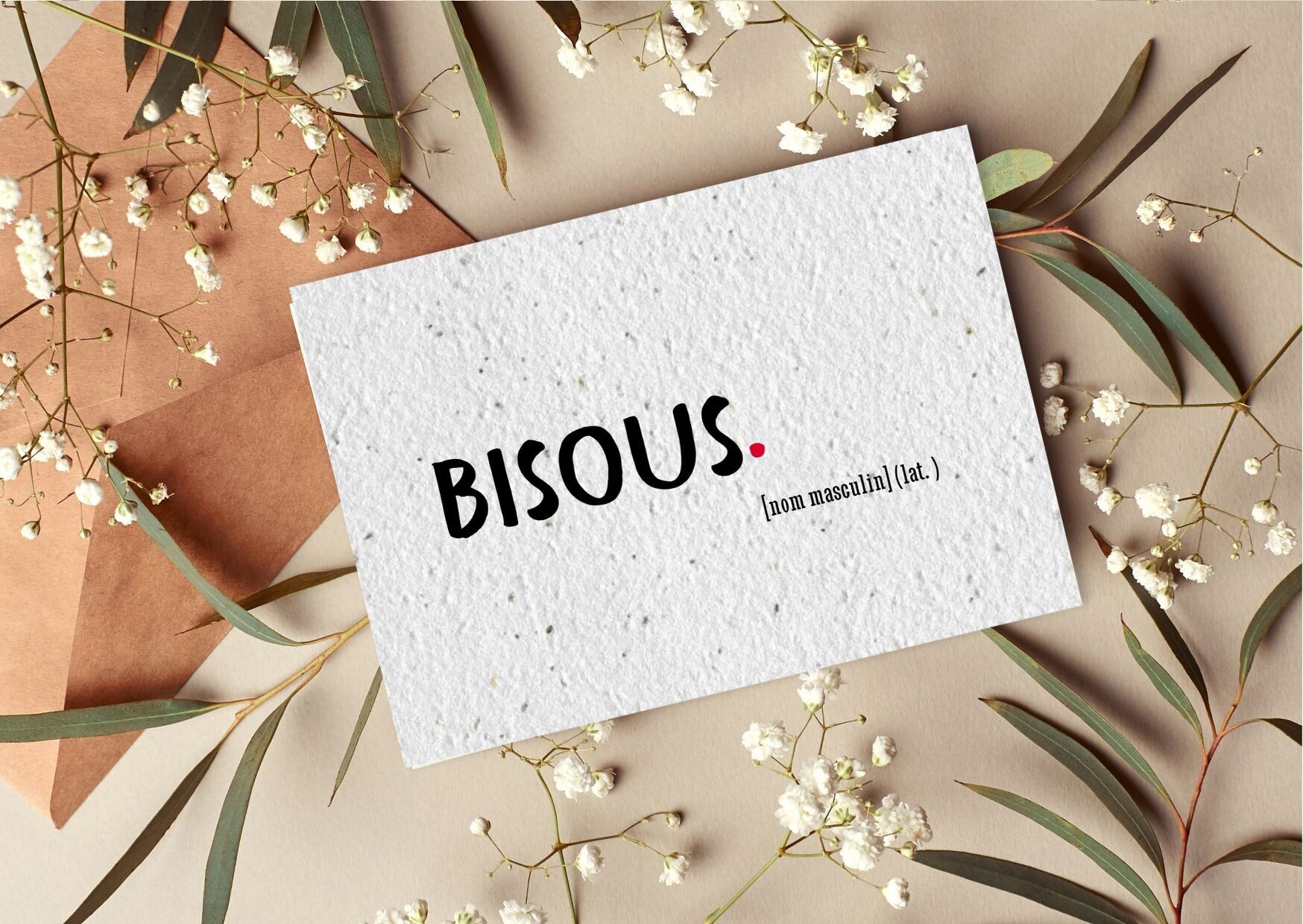 Cartolina alla pianta n.6 “Baci. (nome)" Set da 10