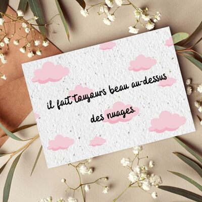 Postkarte zur Pflanze Nr. 12 „Über den Wolken ist es immer schön“ 10er-Set