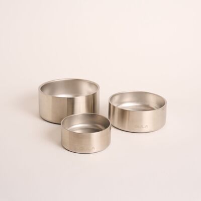 Dog Bowl Silver - Double walled and insulated