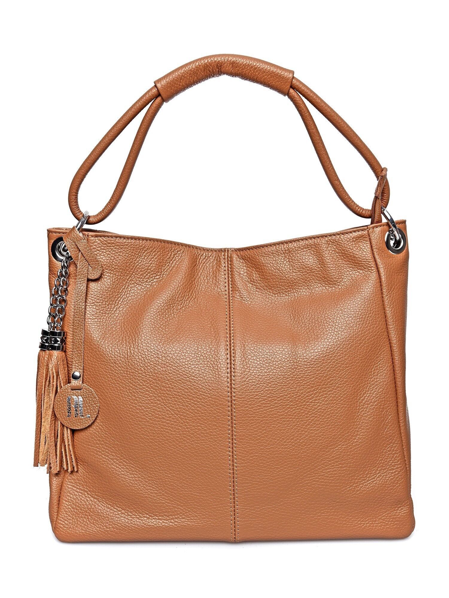 SS24 AL 1071_COGNAC_Borsa con manico superiore