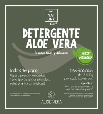 Détergent à l'Aloe Vera pour vêtements fins et délicats 20 lt 2