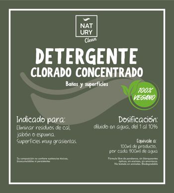 Détergent chloré concentré NATURY Cleaner 15lt 2