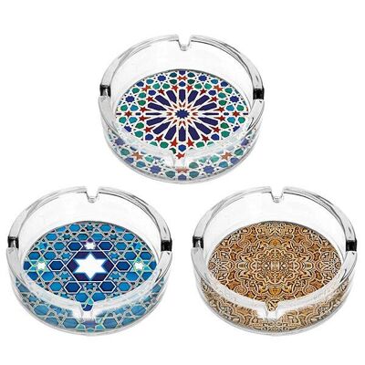 Arabesque glass ashtrays