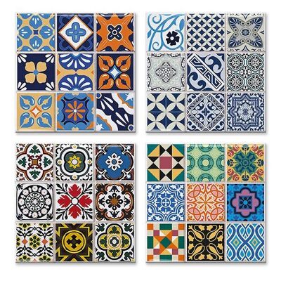 Assortment of ceramic tile trivets