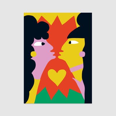 Poster di amore vibrante