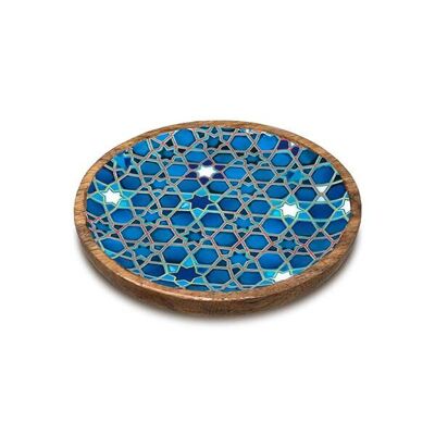 Round tiled plate