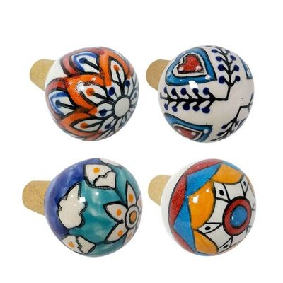 Assorted wine stoppers - ceramic
