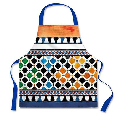 Tiled kitchen apron