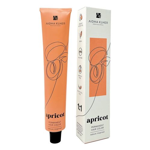 Apricot tonos castaños | Tinte capilar permanente libre de resorcinol, amoniaco y PPD