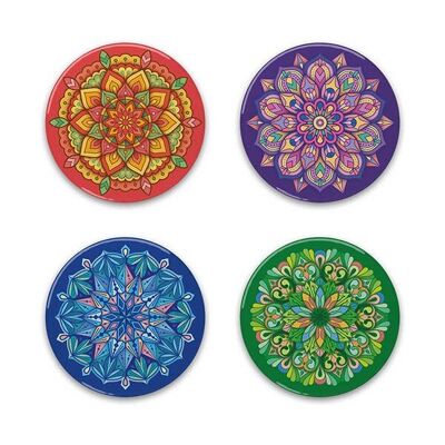 Assortment of mandala magnets - ceramic