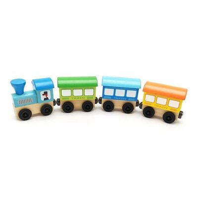 Train coloré en bois