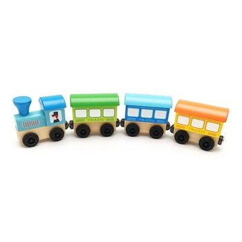 Train coloré en bois