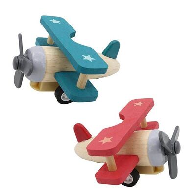Assortment of wooden airplanes