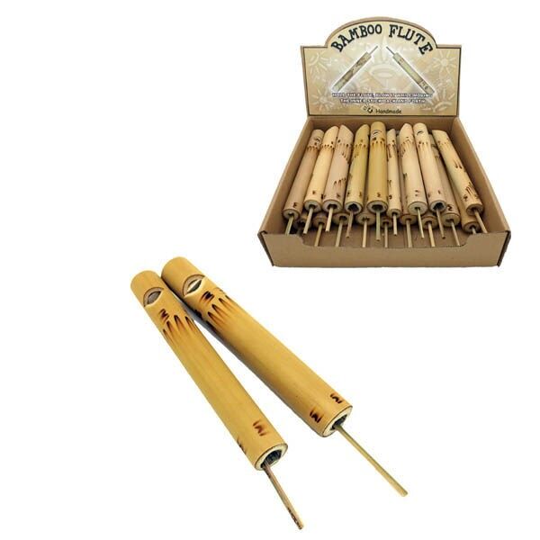 Bambusflöte in Vitrine, 18-teilig