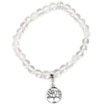 Bracelet quartz arbre de vie 6mm 1