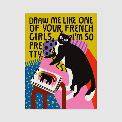 Französisches Mädchen-Poster
