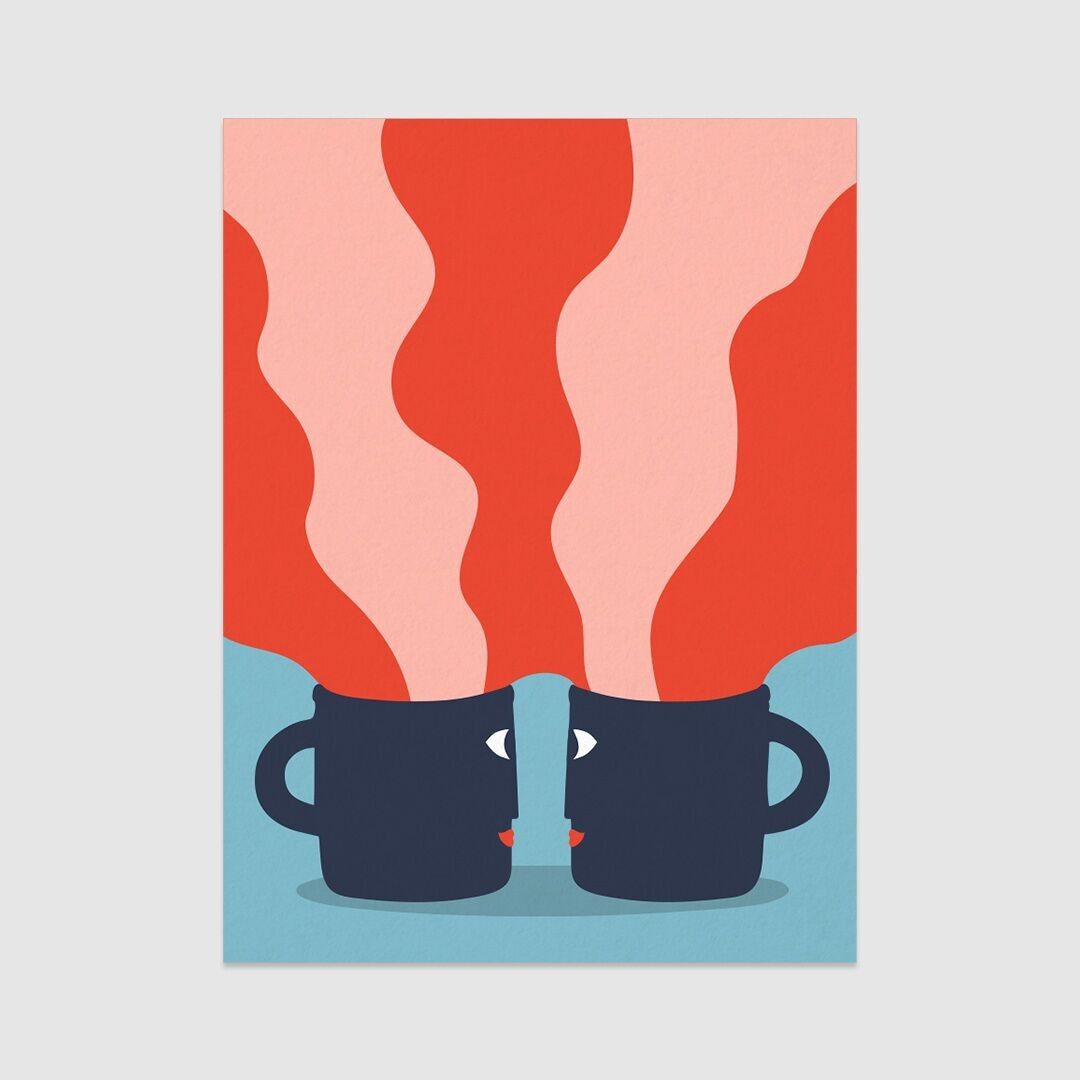 Poster / Stampa artistica - Collezione Love - Caffè (30x40cm e 50x70cm)