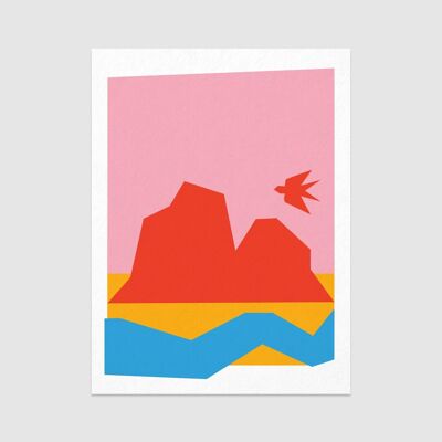 Landschaftsschwalben-Poster