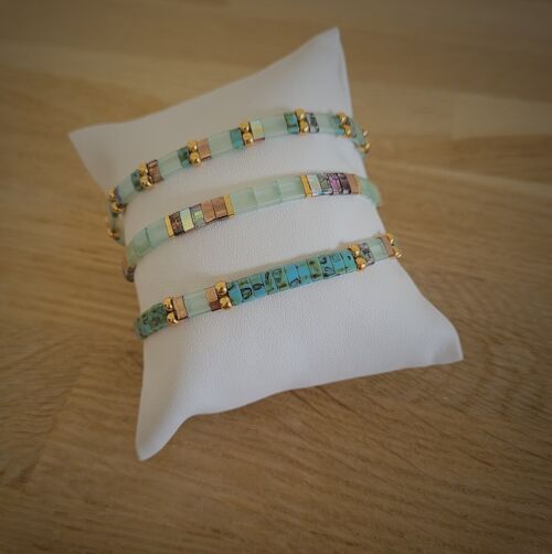 TILA -  bracelet - turquoise et vert - femme - fêtes des mères