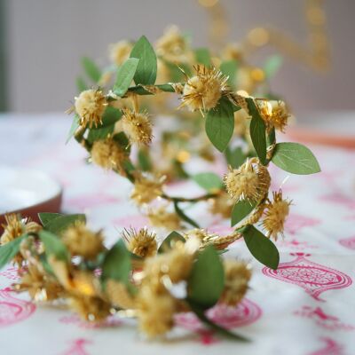 Eid Gold and Green Leaf Fairy Lights