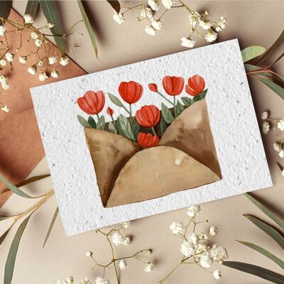 Postkarte zur Pflanze Nr. 68 „Blumenumschlag“ 10er-Set
