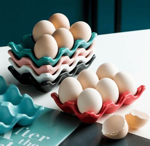 Ceramic 6 Grids Egg Holder