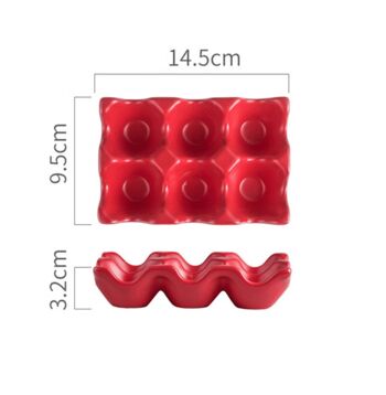 Porte-œufs en céramique à 6 grilles 3