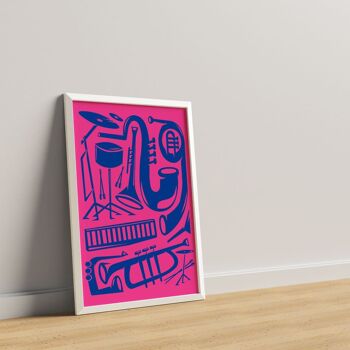 Jazz Magenta – Bleu Poster 3