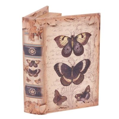 Scatola libro 15 cm Farfalle