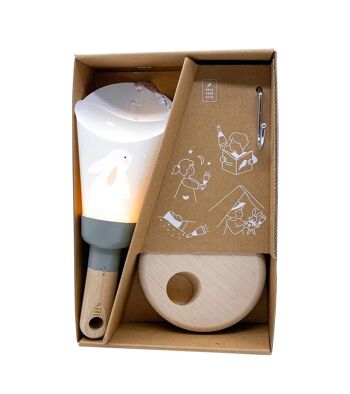 Coffret Lampe Nomade "Passe-Partout" Lapin étoiles- ZÜ Taupe 2