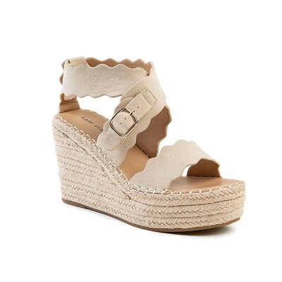 Suede Wedge Sandals