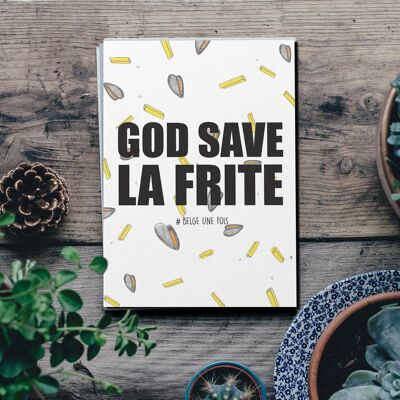 Postkarte Gott schütze die Pommes Frites