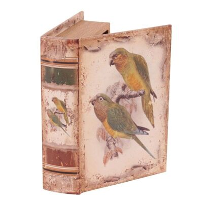 Scatola libro 20 cm Pappagalli
