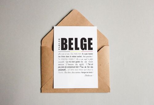 Carte postale Parler Belge