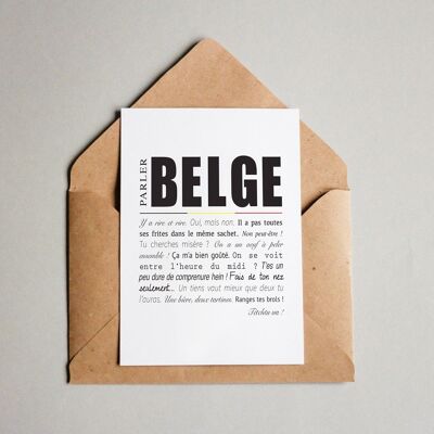Postkarte Sprechen Sie Belgisch