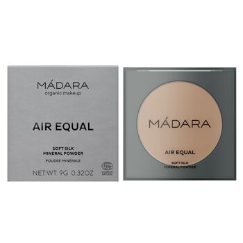 AIR EQUAL Poudre minérale de soie douce, #2 BEIGE, 9 g 1