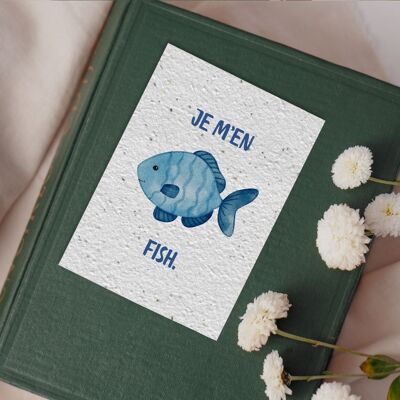 Postkarte zur Pflanze Nr. 74 „Je m’en Fish“, 10er-Set