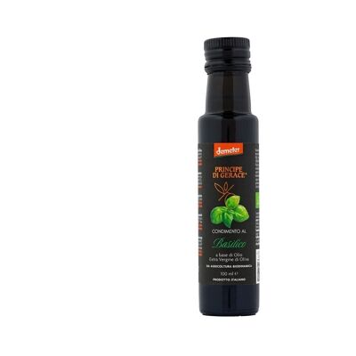 Vinaigrette biodynamique BASILIC, 100% ITALIEN, 100 ml à base d'huile d'olive extra vierge Demeter
