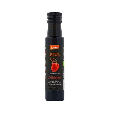 Condimento biodinámico CHILE HABANERO, 100% ITALIANO, 100 ml a base de aceite de oliva Virgen Extra Demeter