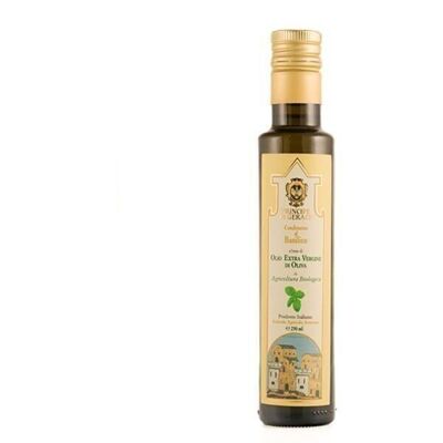Vinaigrette au basilic biologique 100% ITALIEN 250 ml à base d'huile d'olive extra vierge