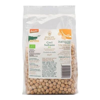 Dried Sultan chickpeas 400 gr from gluten-free biodynamic agriculture