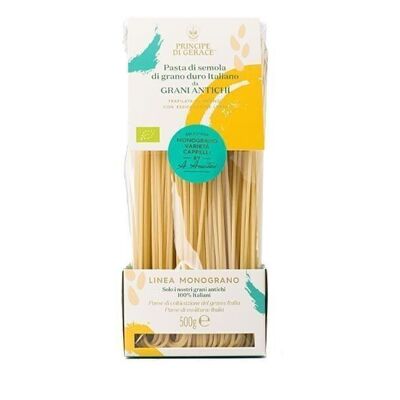 Pâtes à base de semoule de blé dur italien variété Cappelli - Spaghetti 400 gr
