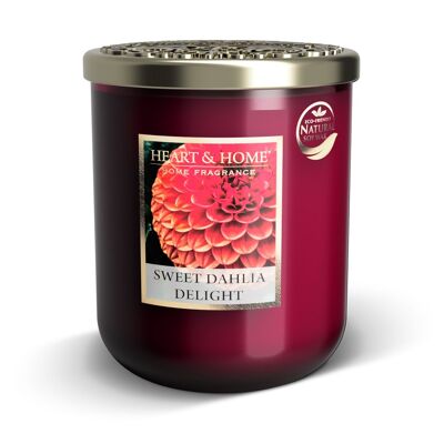 Dahlia Royal Große Kerze im Glas – HEART&HOME – Herbst 2024