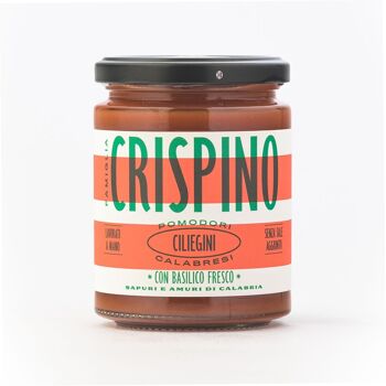 POMODORI CILIEGINI CON BASILICO FRESCO I SENZA ACIDO CITRICO I VEGAN I SANS GLUTEN