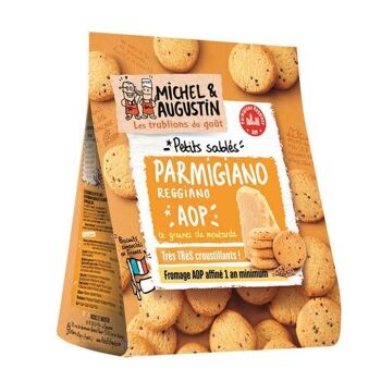 Michel et Augustin Sables Aperitifs Parmigiano Reggiano AOP Moutarde 120g