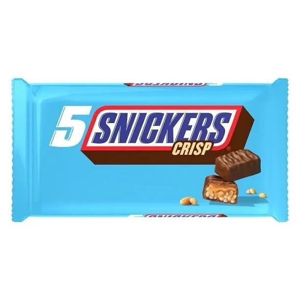 Barretta di cioccolato croccante Snickers x5 200g